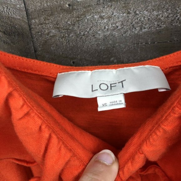 Ann Taylor Loft Spaghetti Strap Ruffle Dress Sz XS - Picture 5 of 7